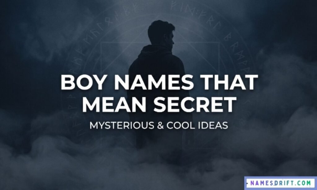 Dark mysterious image for boy names that mean secret