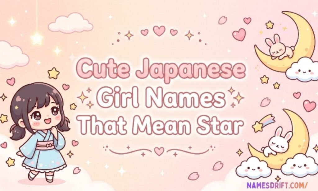 Cute Japanese girl names that mean star kawaii aesthetic image