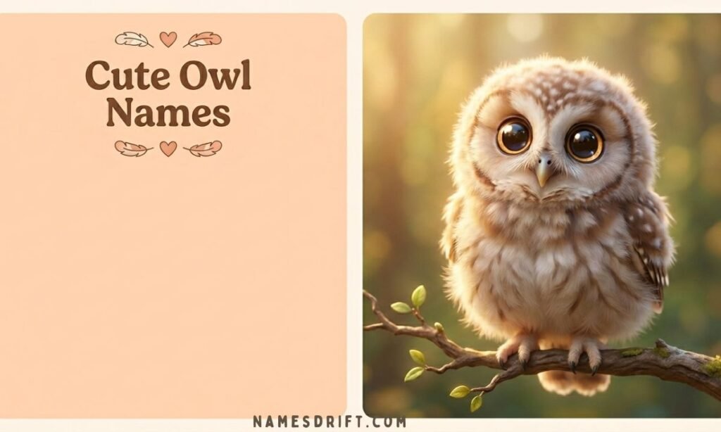 Fluffy baby owl for cute owl-inspired names