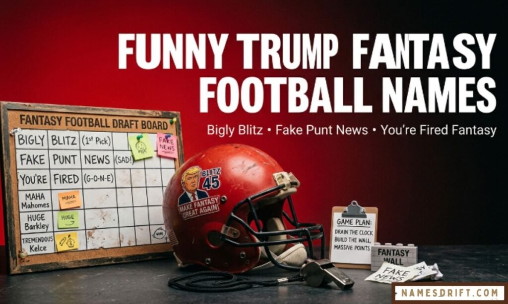 Funny Trump fantasy football names graphic