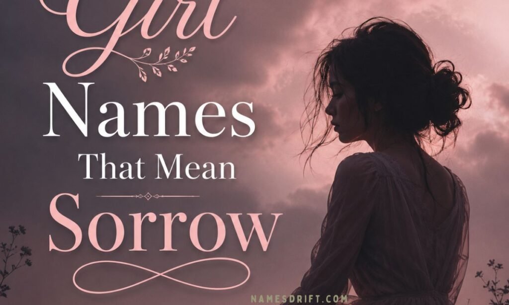 Soft feminine image for girl names that mean sorrow