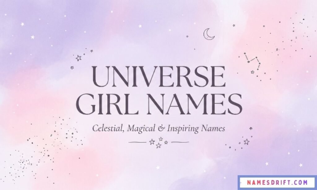 Pastel cosmic image for universe girl names.