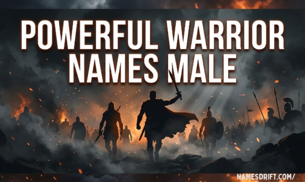 Dark warrior themed image for powerful warrior names male