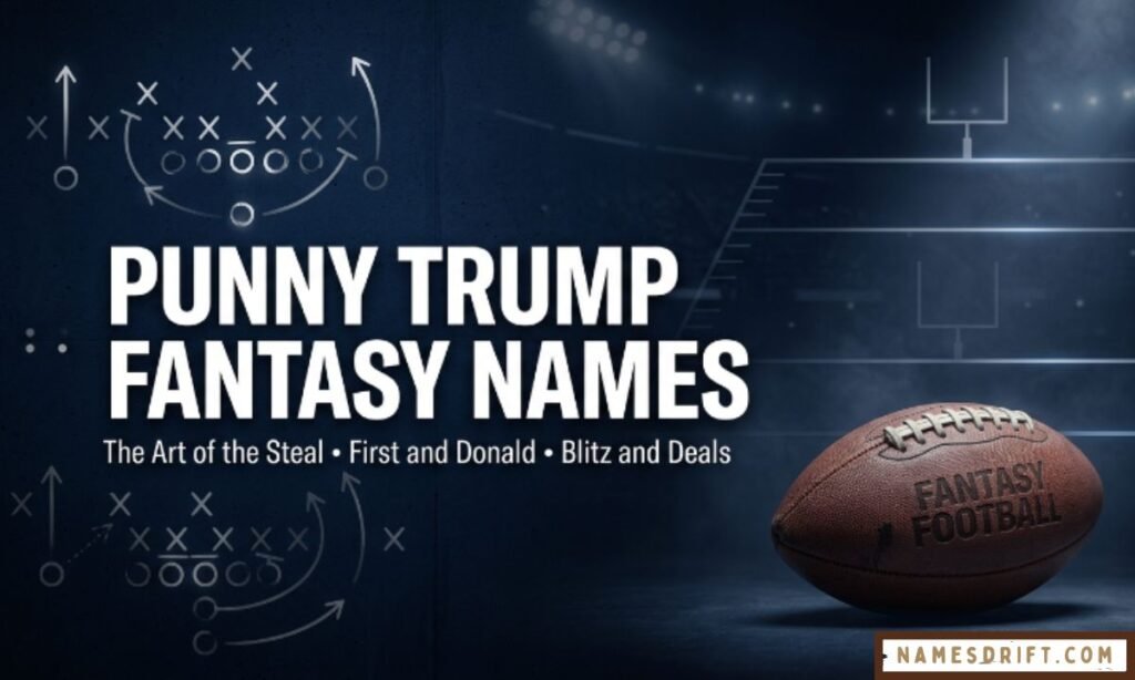 Punny Donald Trump fantasy football names image