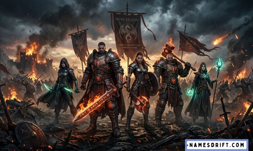 Fantasy team destroyer names artwork