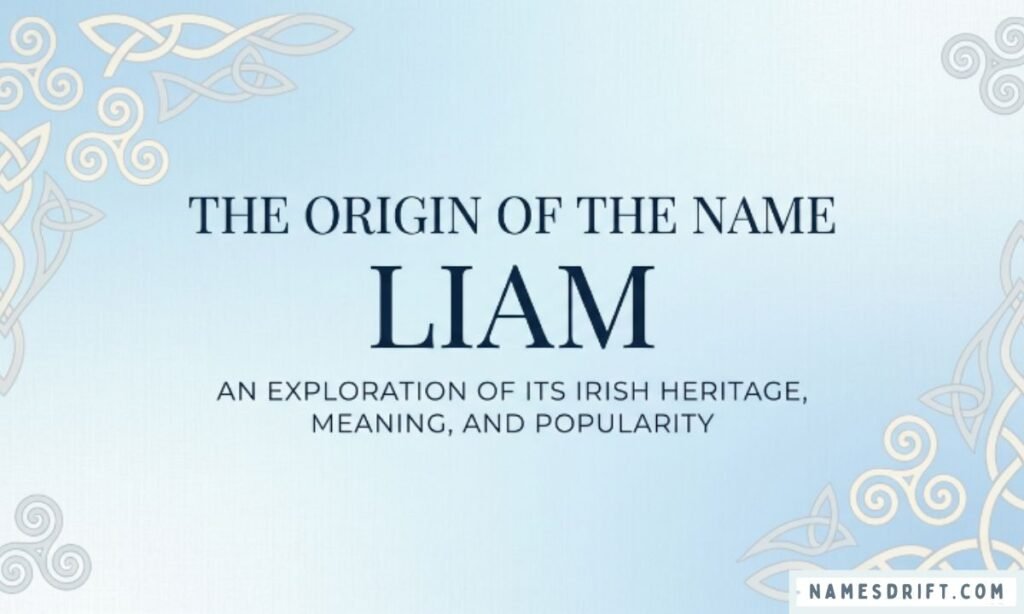 The Origin of the Name Liam aesthetic blog image.