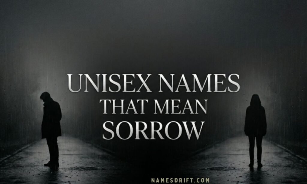 Modern aesthetic image for unisex names that mean sorrow