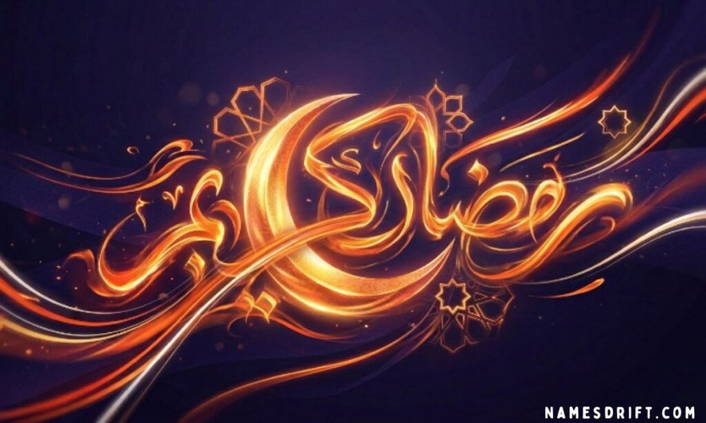 Energetic Islamic branding design with glowing abstract shapes and vibrant creative background
