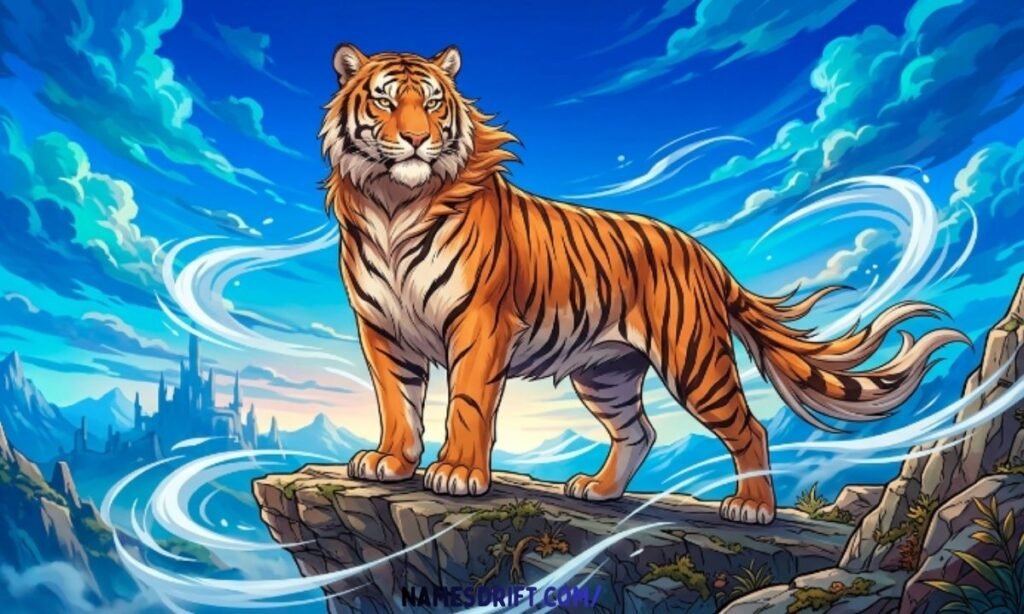 Powerful tiger representing male tiger names