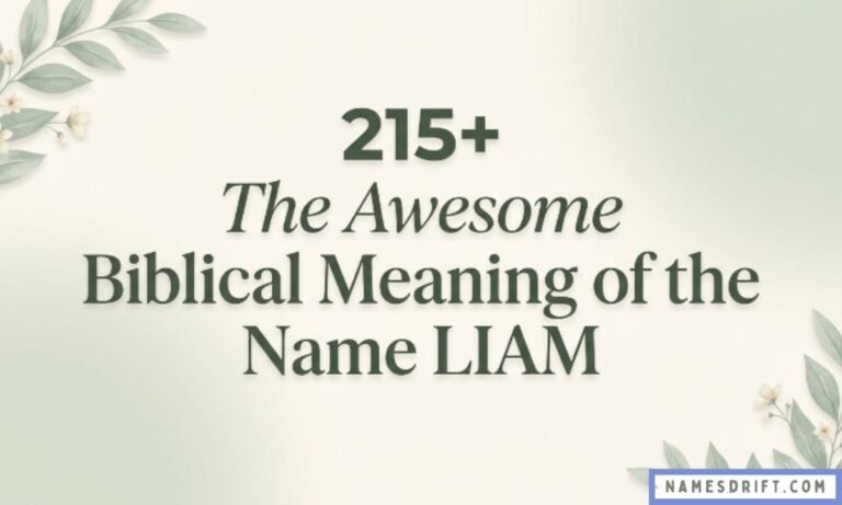 215+ The Awesome Biblical Meaning of the Name Liam featured image with elegant floral background.