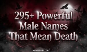 Dark fantasy feature image for powerful male names that mean death and darkness