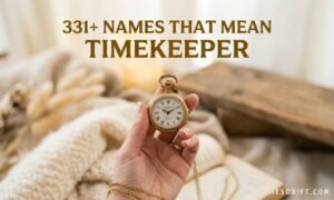 Names That Mean Timekeeper Featured Image With Vintage Pocket Watch