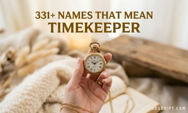Names That Mean Timekeeper Featured Image With Vintage Pocket Watch