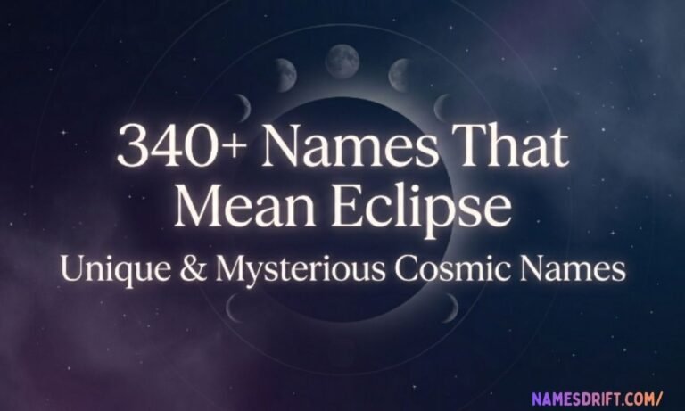 Solar eclipse with celestial title text and mysterious cosmic background