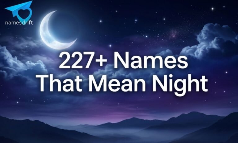227+ names that mean night from different cultures