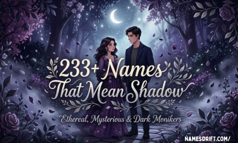 233+ Names That Mean Shadow featured image with mystical shadow-inspired characters
