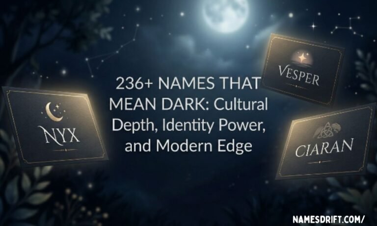 Names That Mean Dark cultural and powerful dark names collection