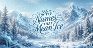 Names That Mean Ice featured image with frozen landscape and winter-inspired typography