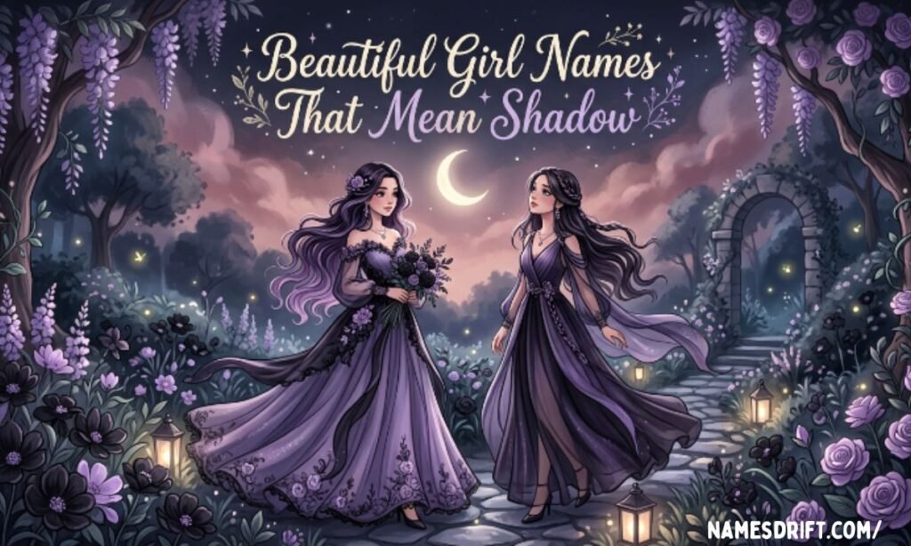 Beautiful girl names that mean shadow illustration