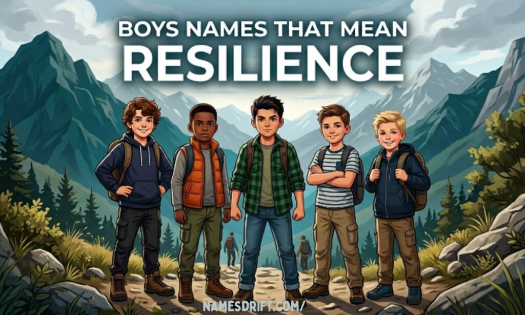 Boys names that mean resilient with strong male characters
