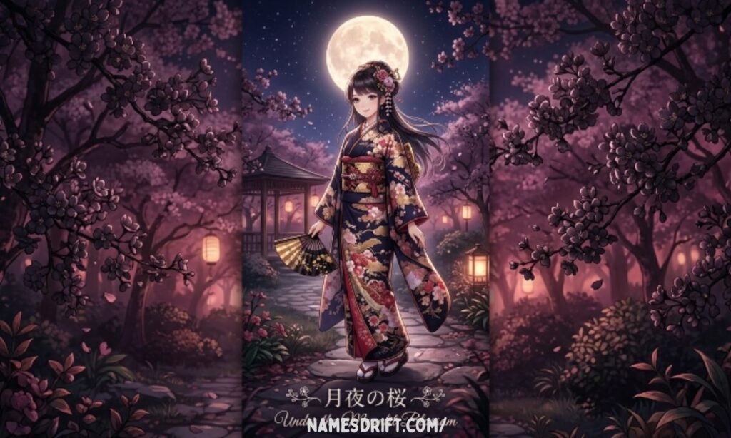 Beautiful Japanese girl names inspired by darkness and night.