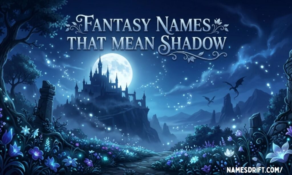 Fantasy names that mean shadow magical illustration