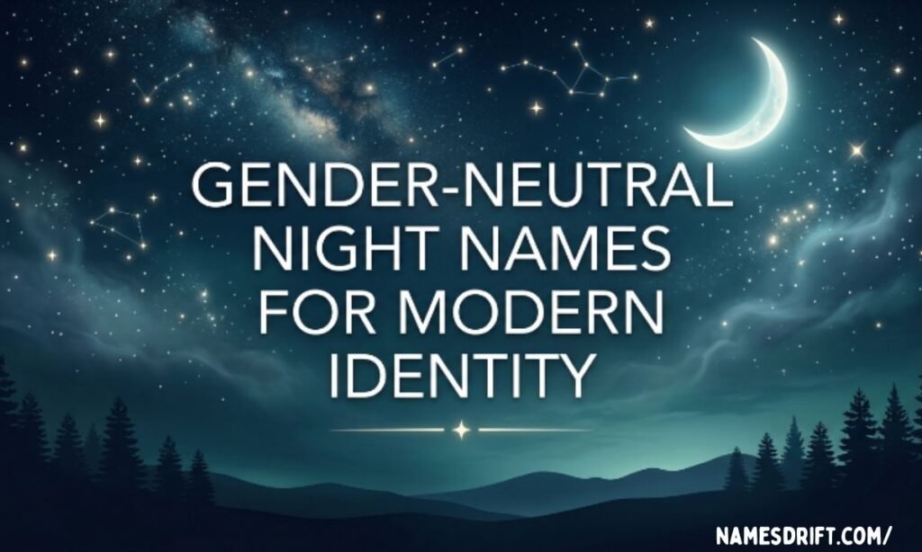 gender neutral names that mean night
