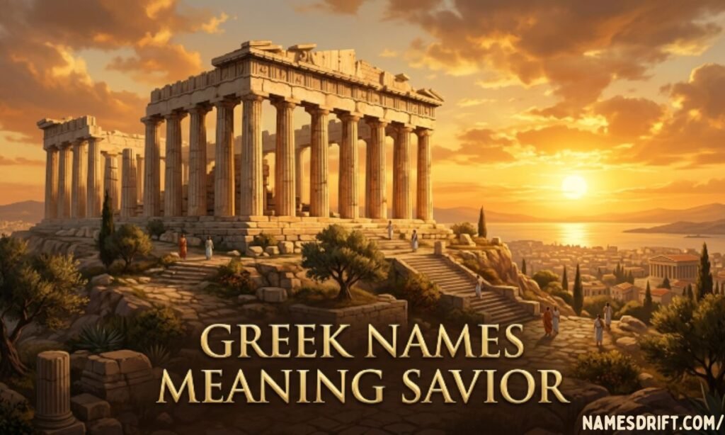 Greek names meaning savior with ancient Greek mythology background
