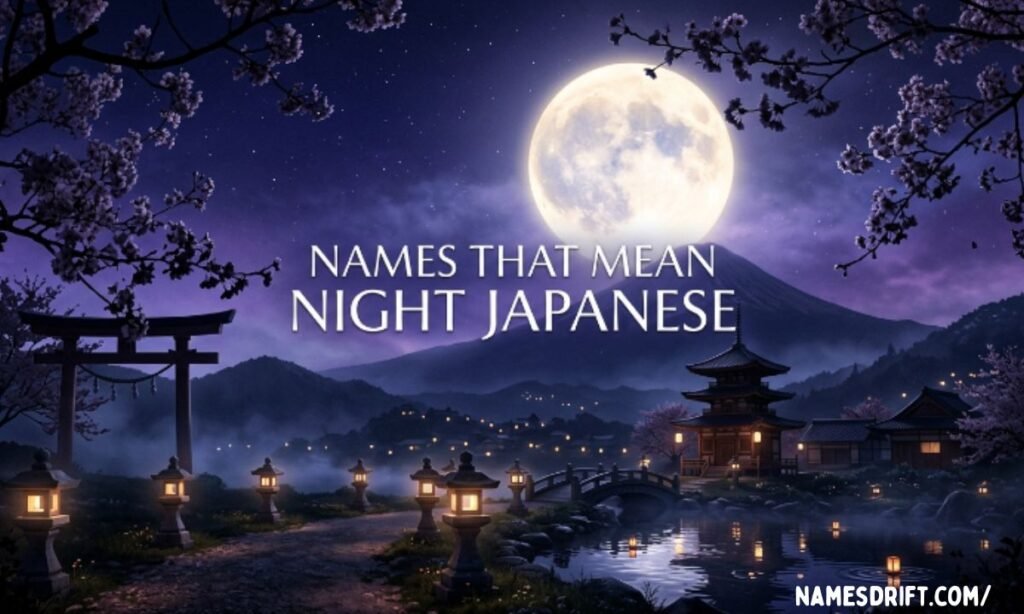 Japanese names that mean night

