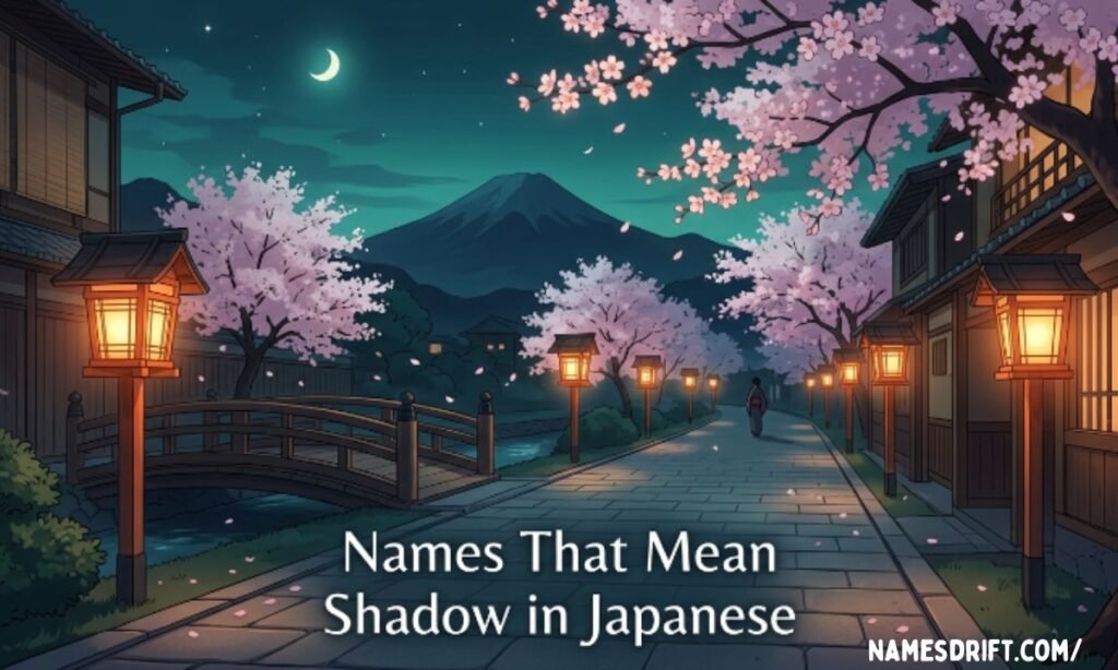 Japanese names that mean shadow artistic illustration