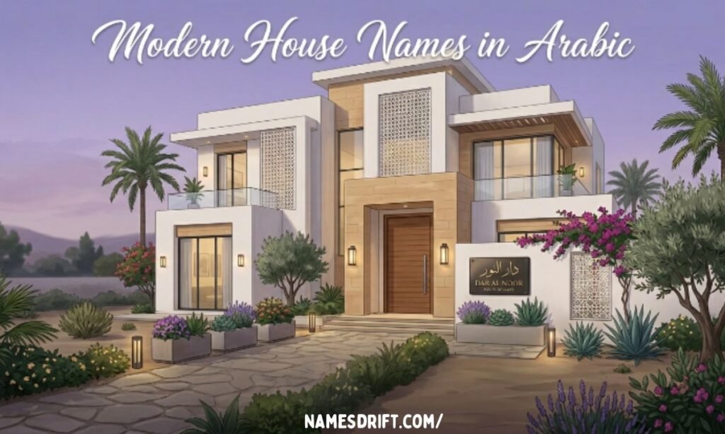 Modern Arabic house names for contemporary homes

