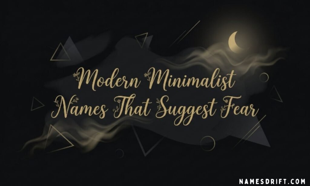 modern minimalist names that suggest fear dark aesthetic graphic
