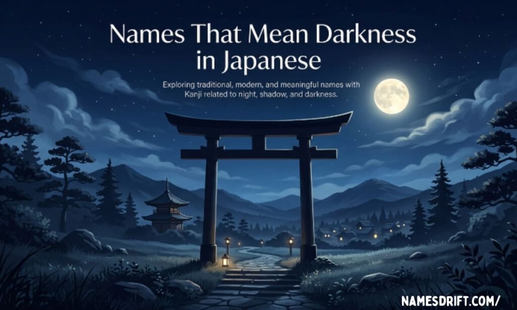 Names That Mean Dark Japanese names meaning darkness