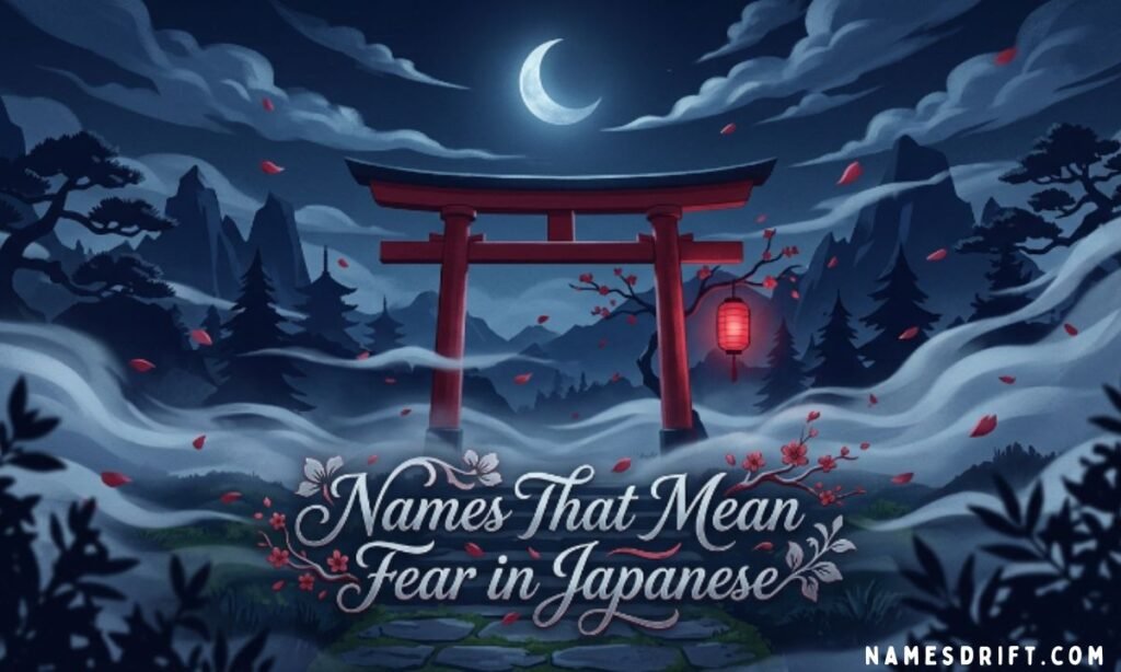 names that mean fear in Japanese inspired fantasy illustration
