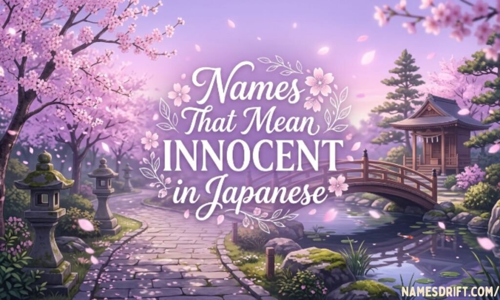  Japanese names that mean innocent with cherry blossom garden theme
