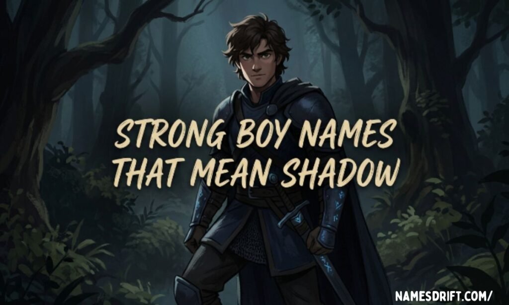 Strong boy names that mean shadow illustration