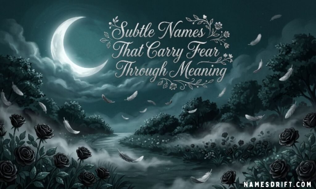 subtle names that carry fear through meaning aesthetic illustration
