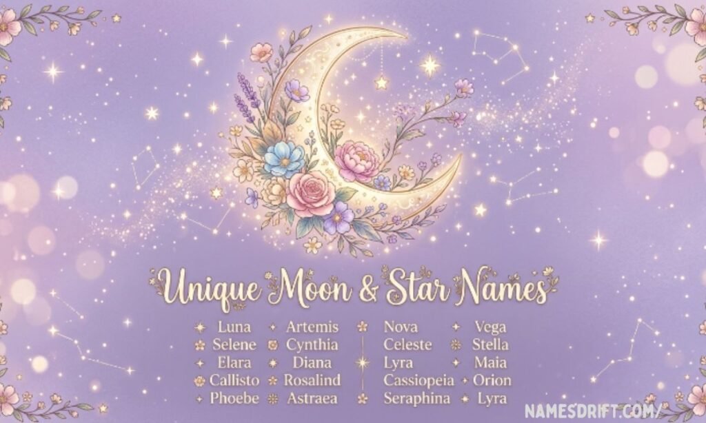 Unique girl names inspired by the moon and stars