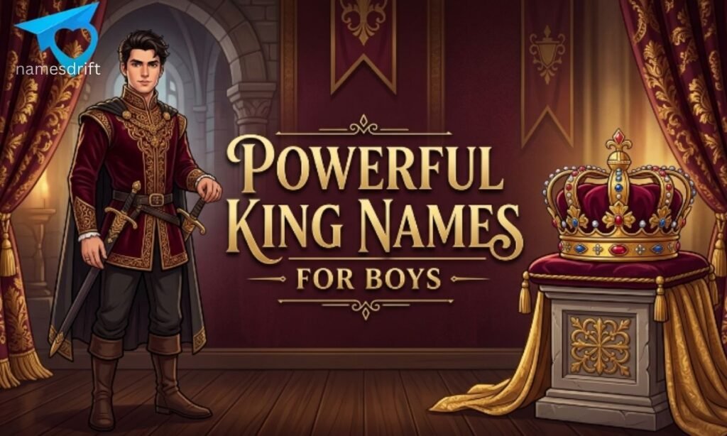 Unique King Names For Boy With Meaning inspired by royalty, leadership, and ancient rulers