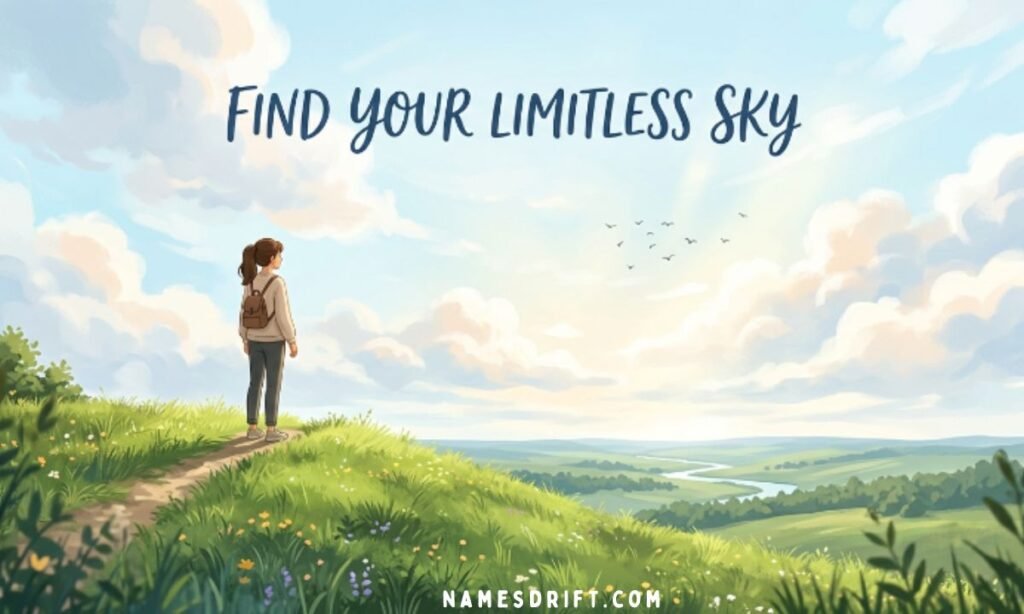 A person looking at a wide open sky symbolizing freedom and possibility.