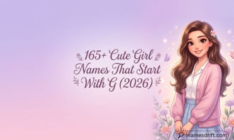 165+ Cute Girl Names That Start With G (2026)