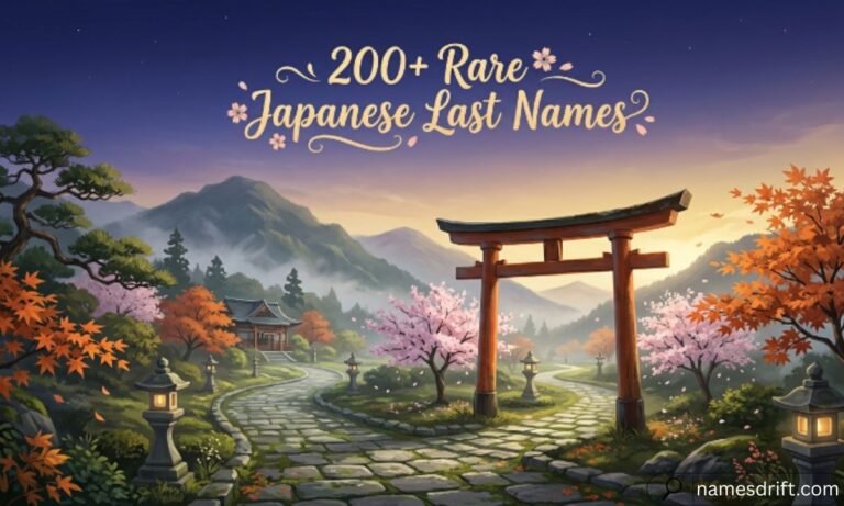 200+ Rare Japanese Last Names featured image with Japanese scenery