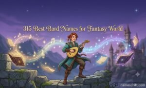 315 Best Bard Names for Fantasy World fantasy bard playing a magical lute