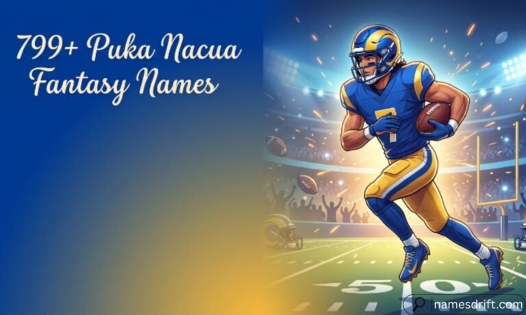 799+ Puka Nacua Fantasy Names featured image with football theme