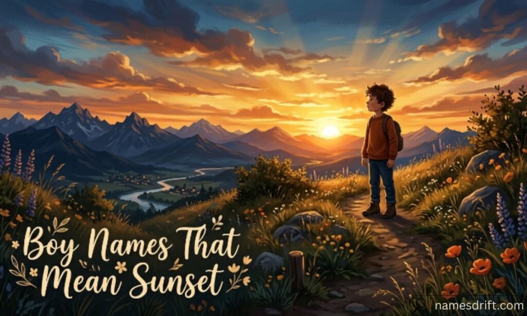 Boy Names That Mean Sunset