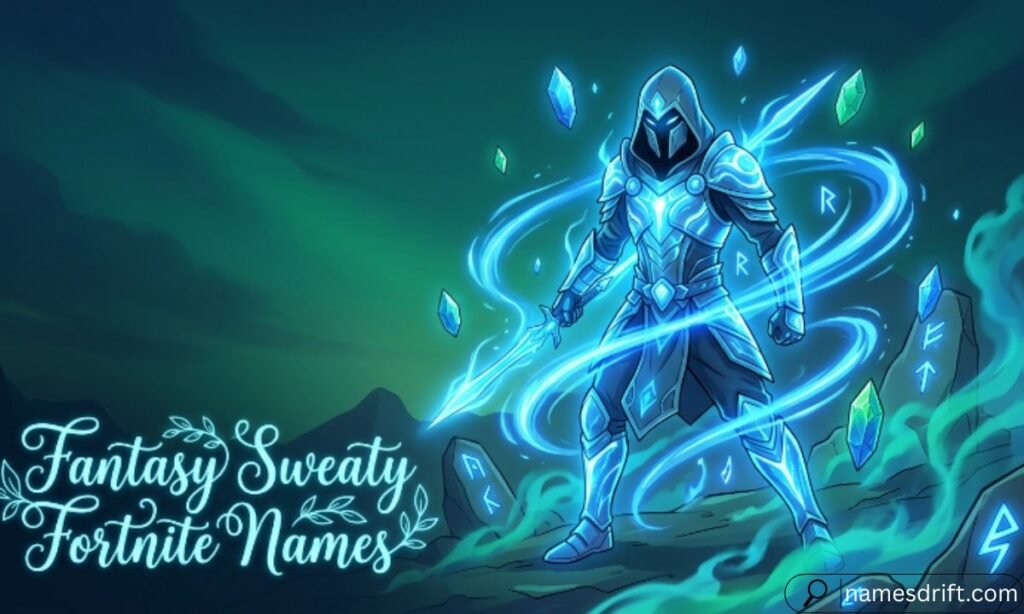 Fantasy Sweaty Fortnite Names gaming illustration