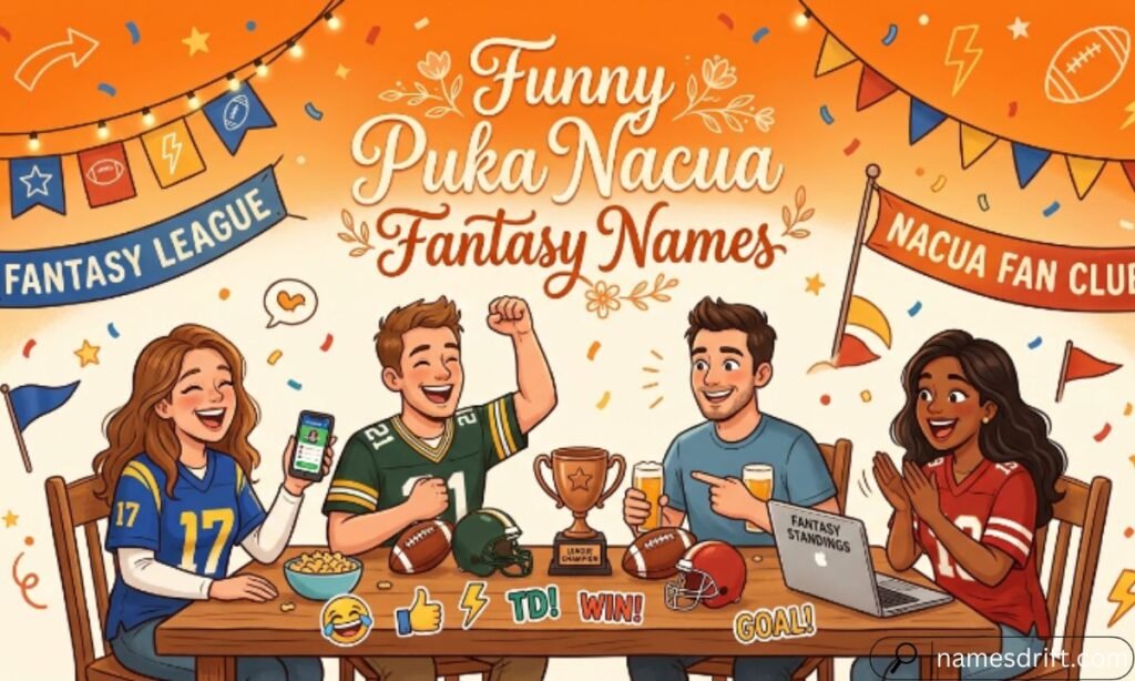 Funny Puka Nacua fantasy football names illustration