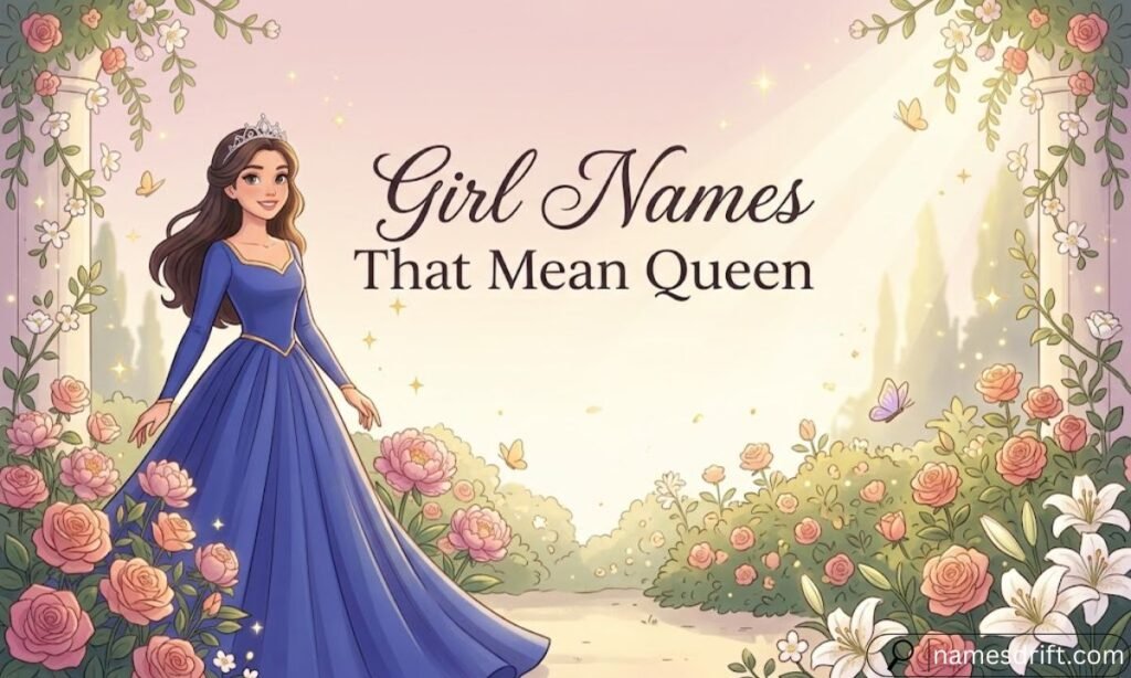 Girl names that mean queen illustration