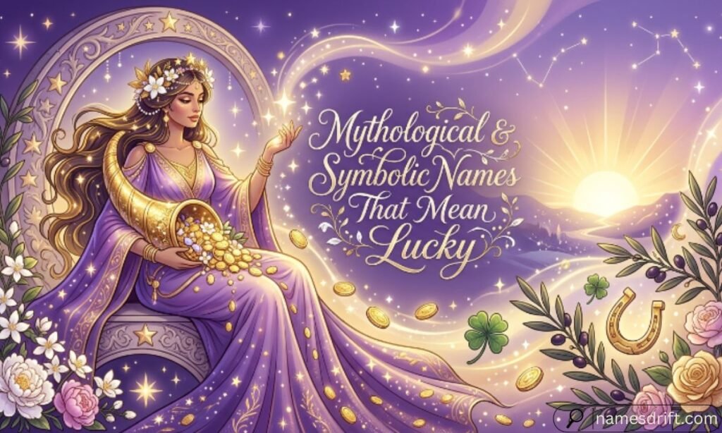 Mythological names that mean lucky illustration