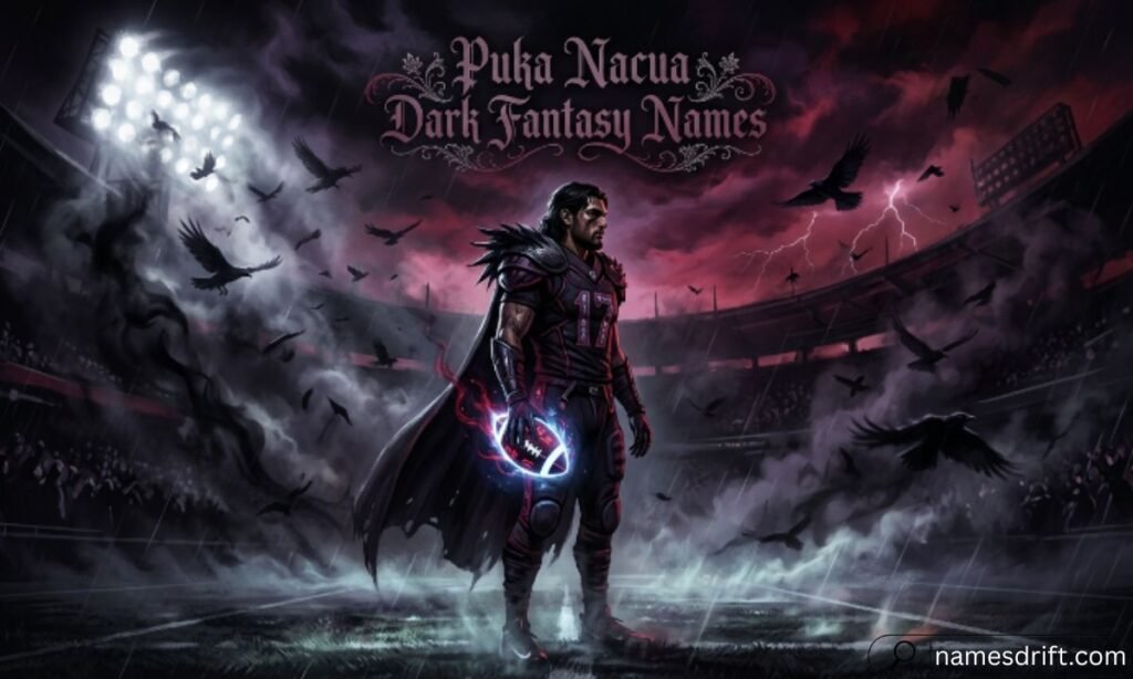 Dark fantasy football names inspired by Puka Nacua